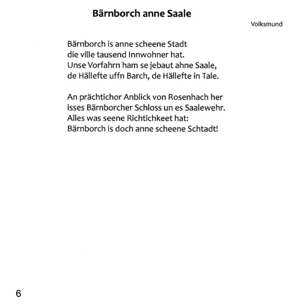 CD Weinverein Volksmund 'B&auml;renborch anne Saale'